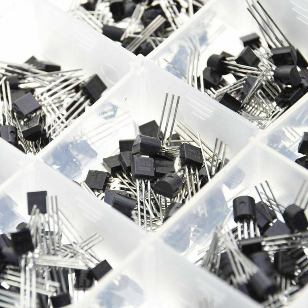 Portable 600pc 15Value NPN PNP Transistor TO-92 Assortment Kit Set With Box