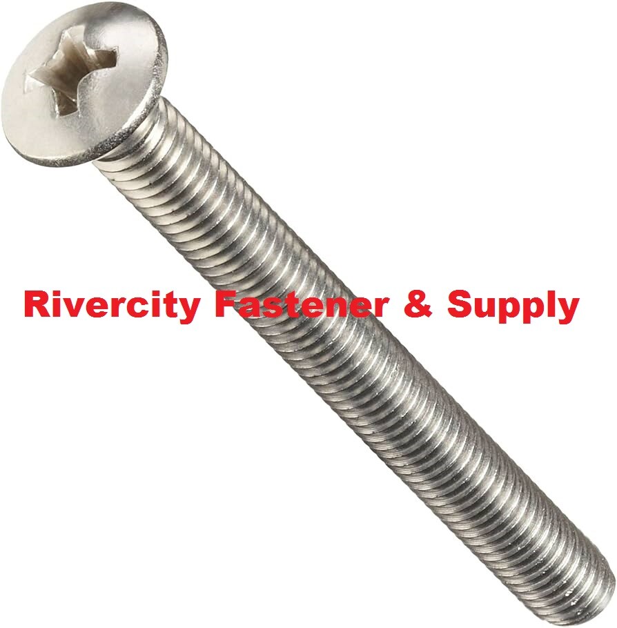 10-32 x 2 Phillips Oval Head Machine Screws Stainless 10x32x2 Bolts 10/32 x 2″