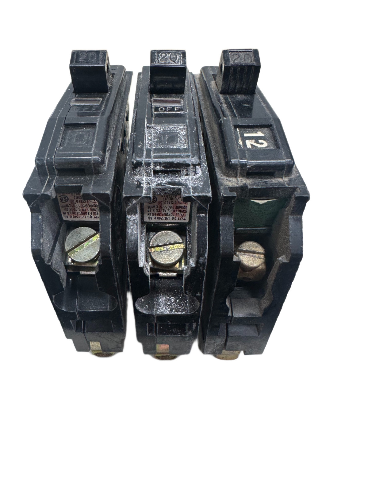 SQUARE D QO120 1 POLE 20A 120/240V CIRCUIT BREAKER (LOT OF 3) 🔥 Fast Shipping