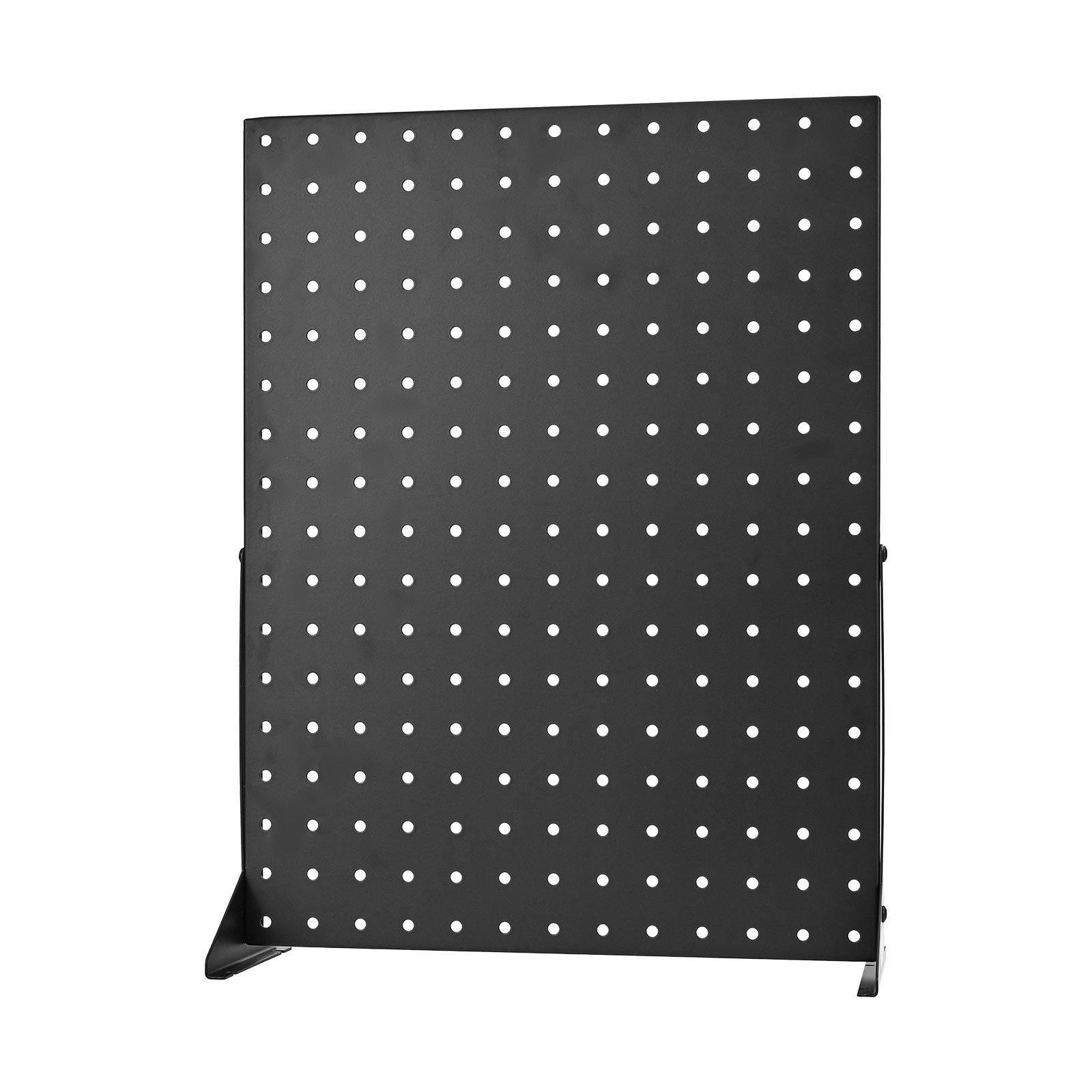 4-Piece Steel Tabletop Pegboard Stand, 17x13in, 11lb Capacity, Black