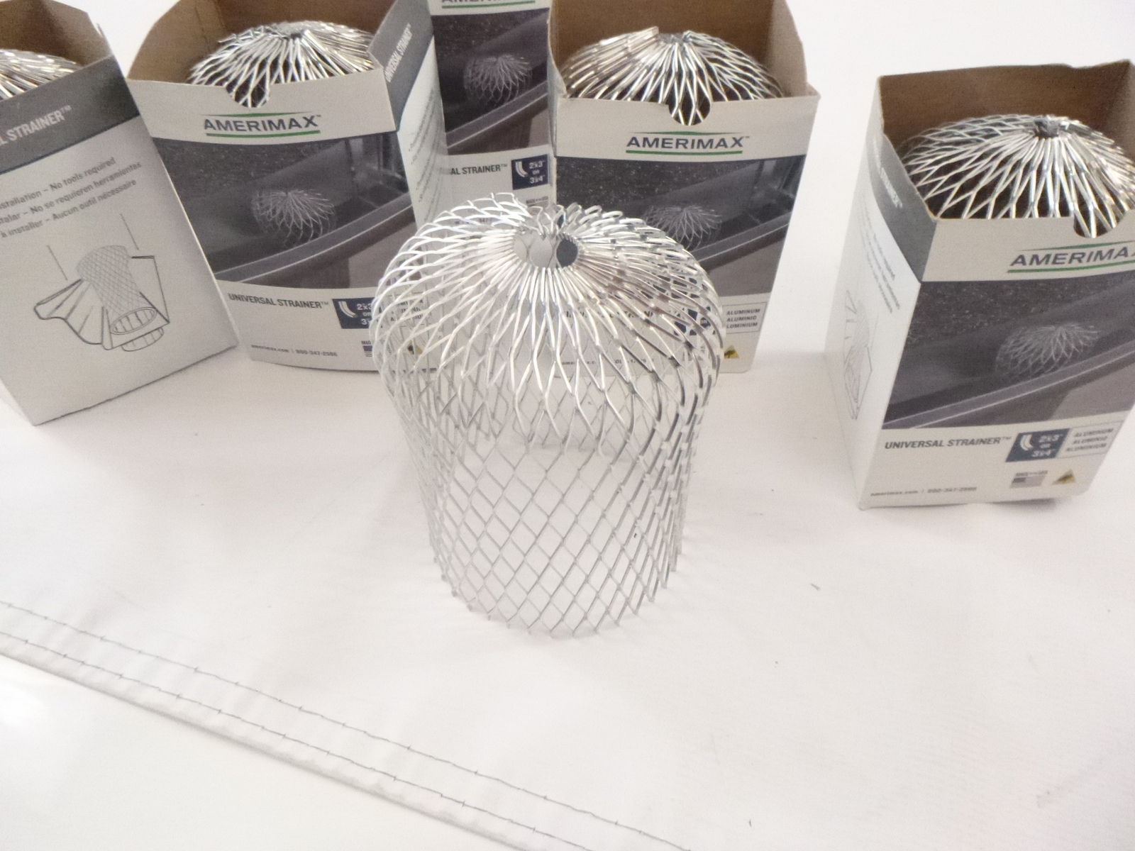 5 Pack Amerimax 3.5 in. W x 3.5 in. L Gray Aluminum Gutter Strainer