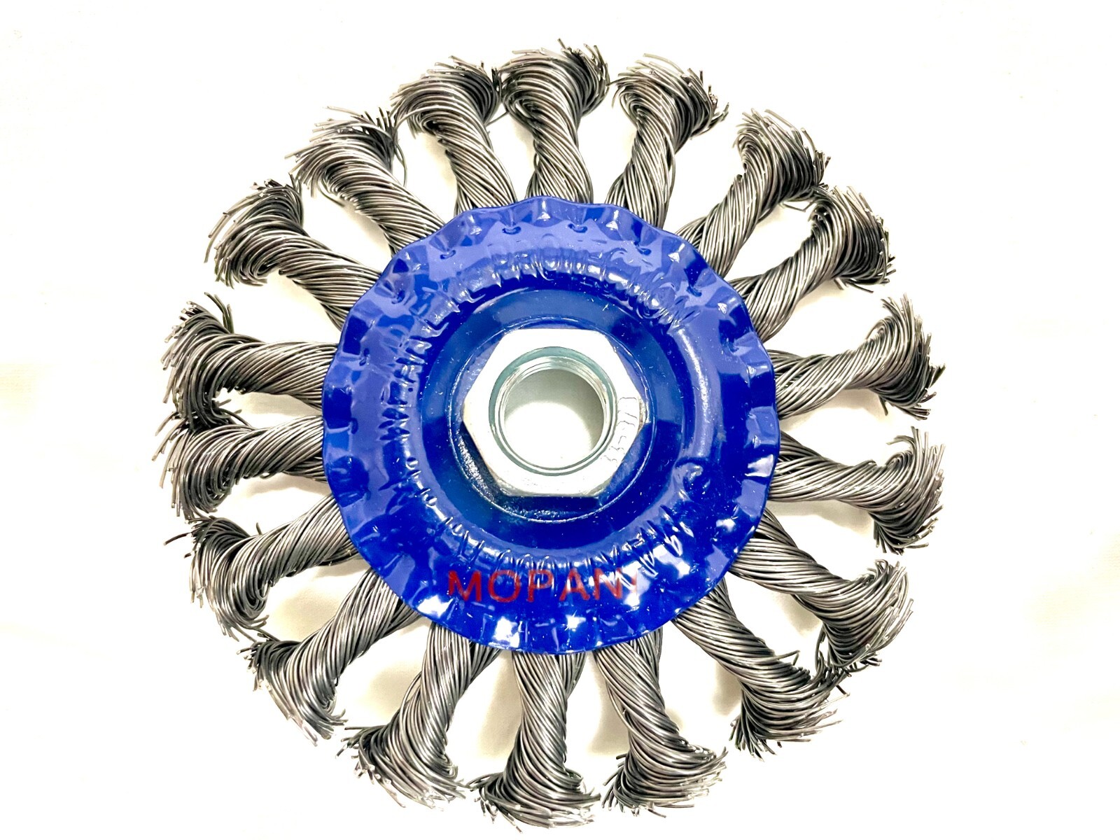 24Pcs Wheel Wire Brush 4-Inch (4″ Twisted/Knotted) 5/8″-11 UNC Angle Grinder