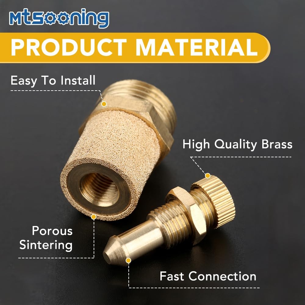10PCS Air Pneumatic Flow Control Mufflers, 1/4inch Exhaust Muffler …