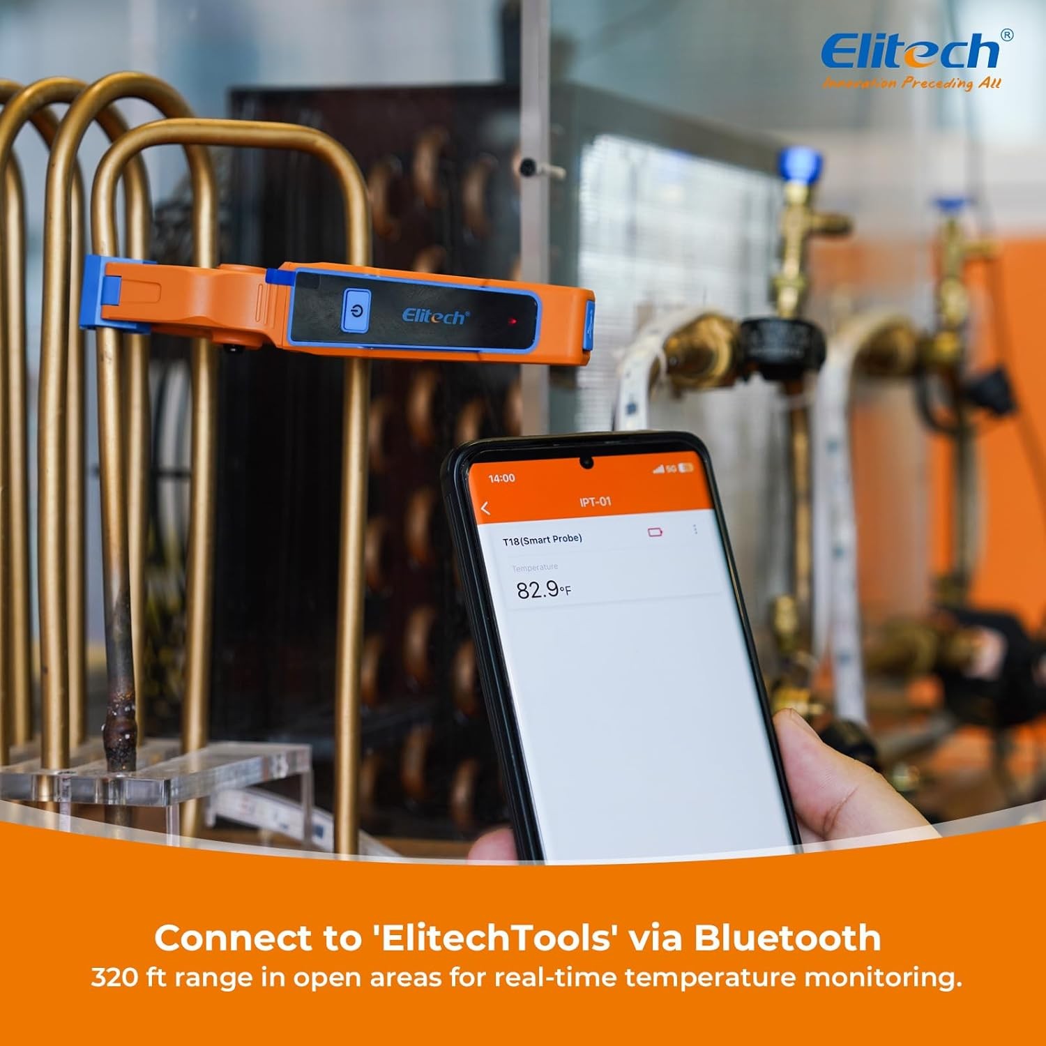 Elitech HVAC Refrigeration Digital Pressure Gauge Manifold Gauge Set SMG-1H&Low