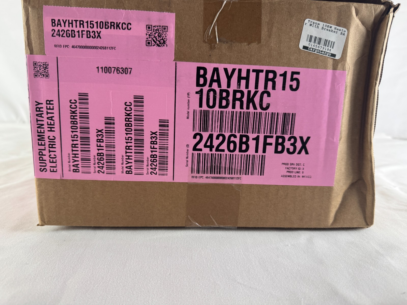 Trane Single Phase 10kW Heater with Breaker BAYHTR1510BRKC TEM4 TEM6 TEMC A5AH
