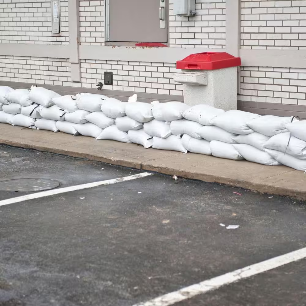 15 In. X 27 In. White Woven Sand Bags with Tie String (25-Pack)