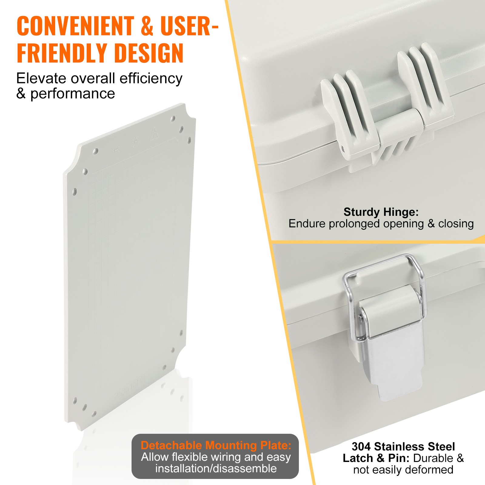 Uimoso Outdoor Junction Box 16.93×12.99×7.09 in ABS Plastic Electrical Enclosure