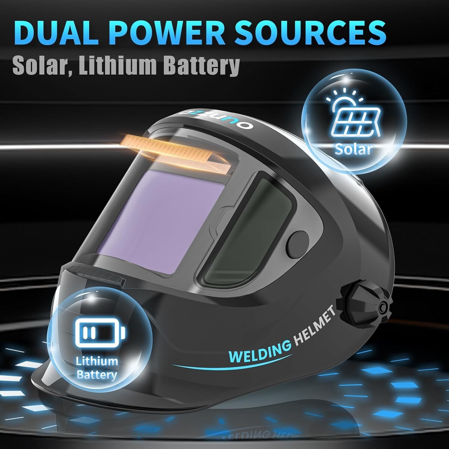 Auto-Darkening True Color Welding Helmet Large Viewing for Weld/Grind/Cut