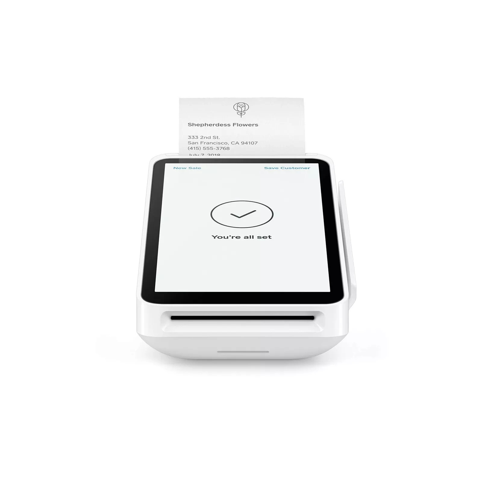 New Square Terminal Credit Card Machine Mobile POS Payment Processing White