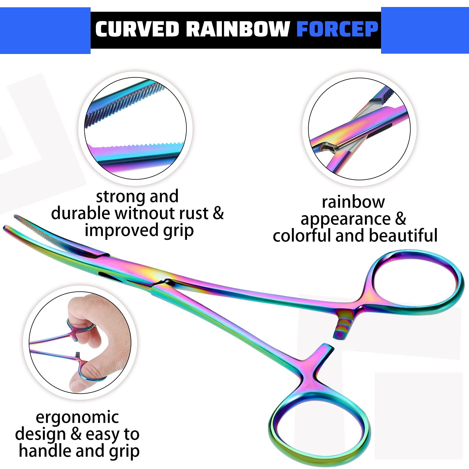 Hemostat Curved and Straight Hemostat Forceps Piercing Pliers Forceps, Stainl…
