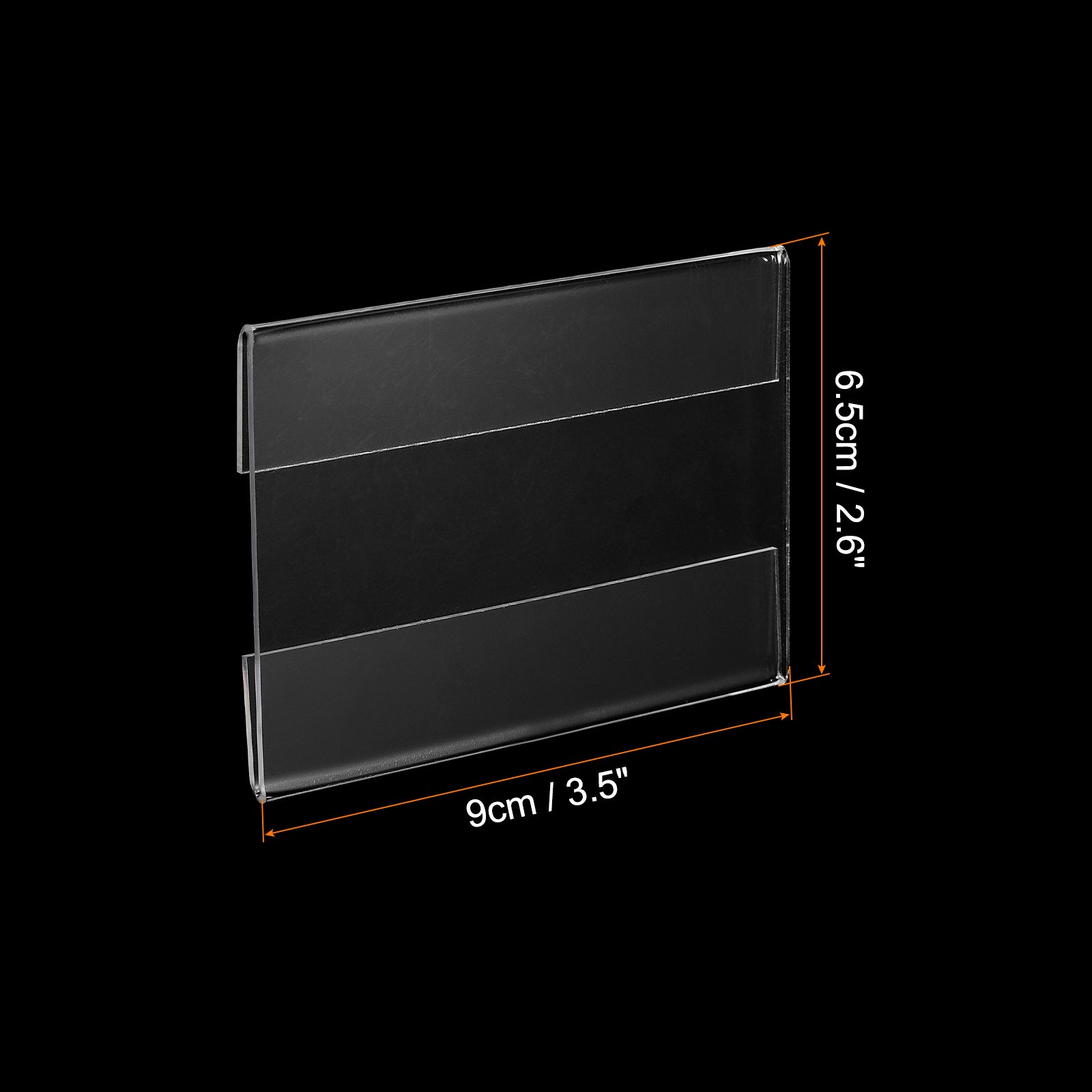12Pcs 2.5×3.5″ Wall Mount Acrylic Sign Holder with Tape for Office, Clear