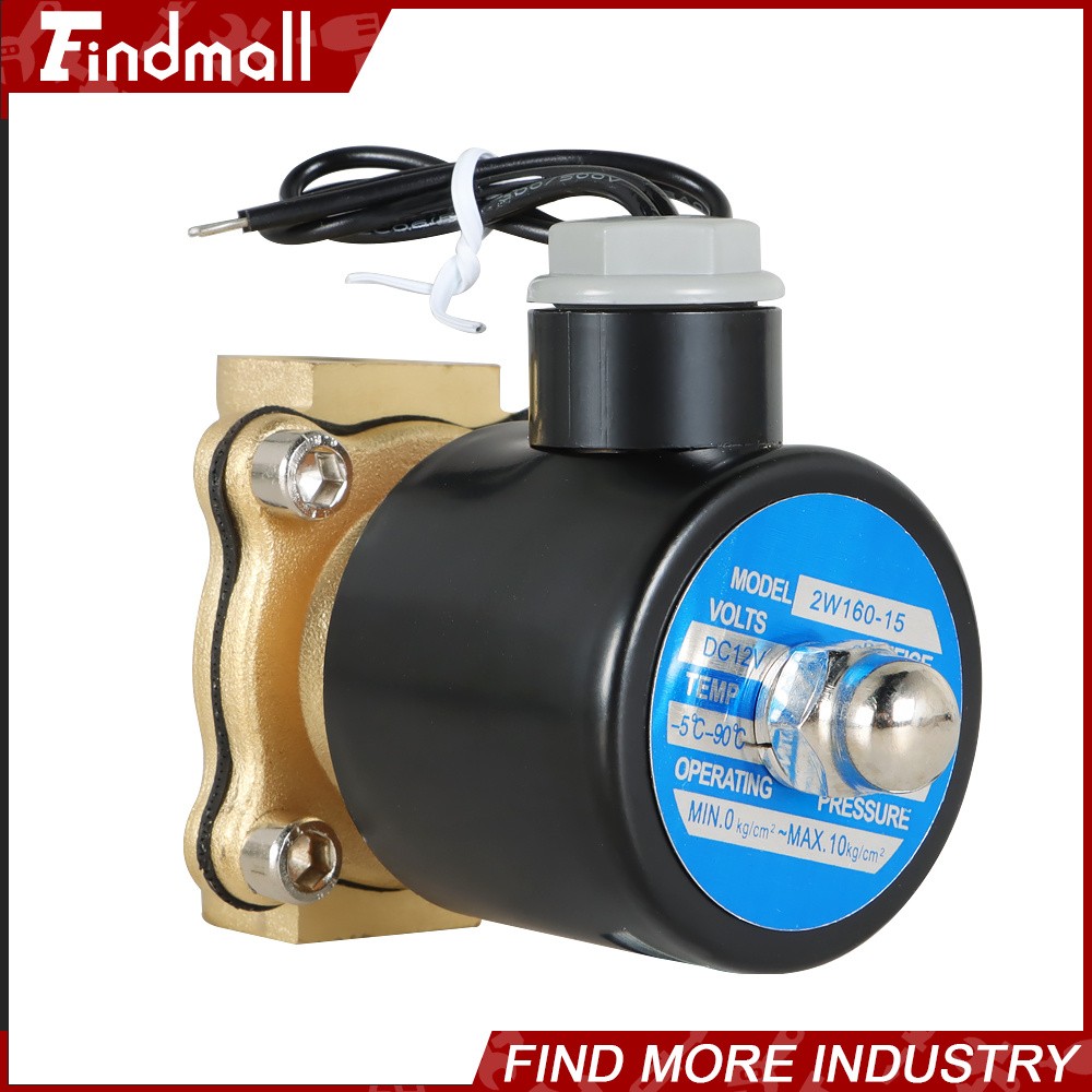 1/2″ DC 12V Brass Electric Solenoid Valve NPT Gas Water Air Normally Closed