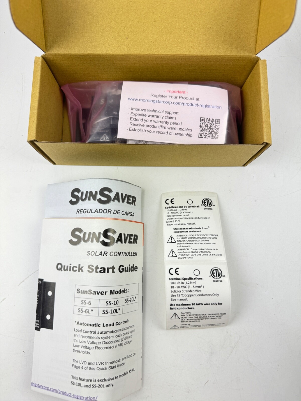 MORNINGSTAR SUNSAVER SOLAR CONTROLLER SS-10L-12V *BRAND NEW*