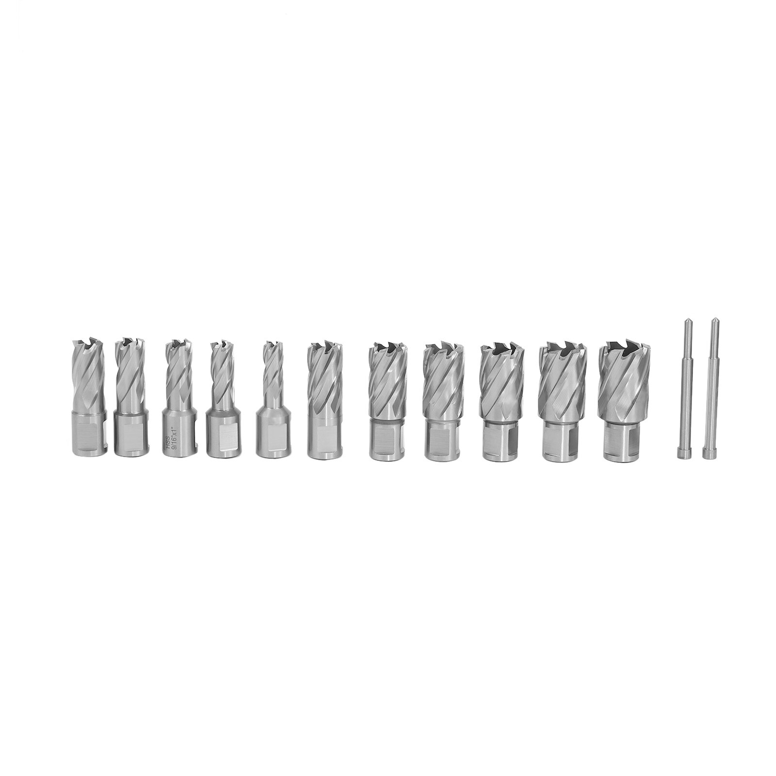13Pcs/Set Annular Cutter 7/16 to 1-1/16» Cutting Diameter Straight Shank cutter