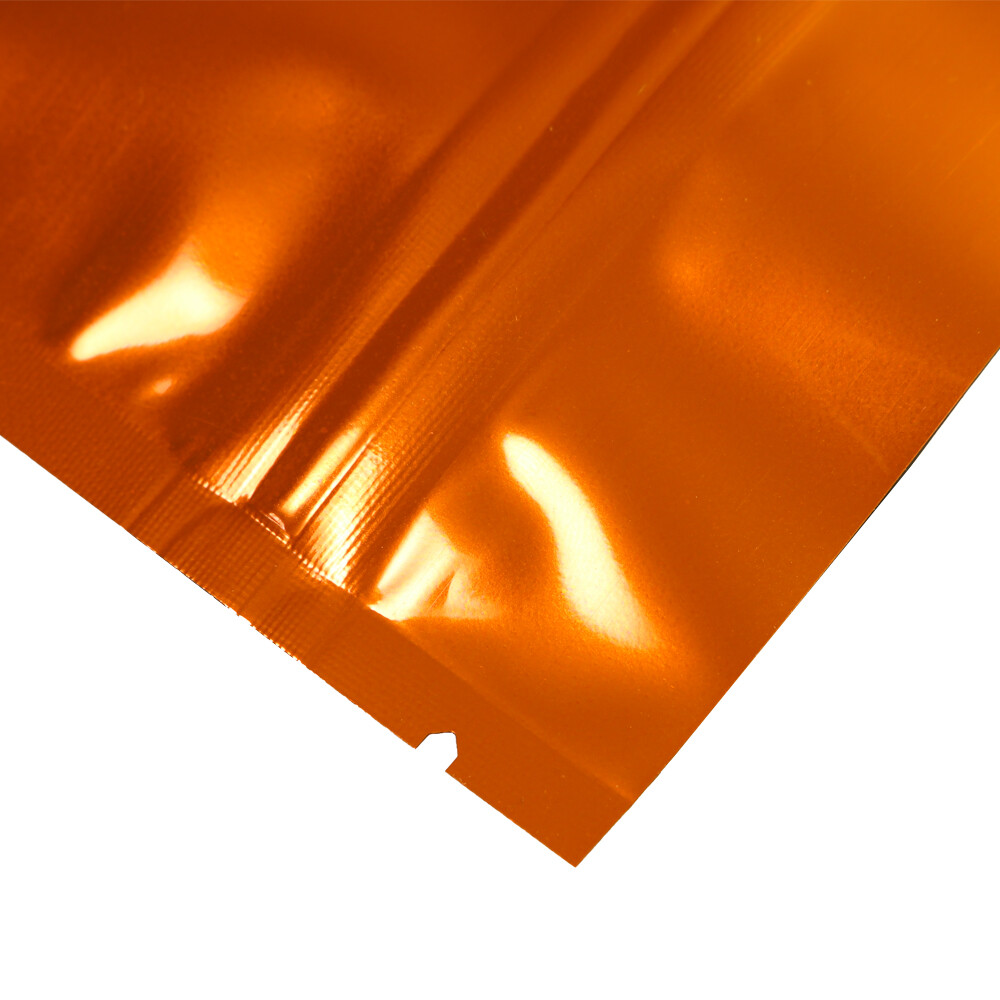 Orange Light-Proof Mylar QuickQlick™Pouch for Medicine/Vitamins/Pills (2.4×3.5″)