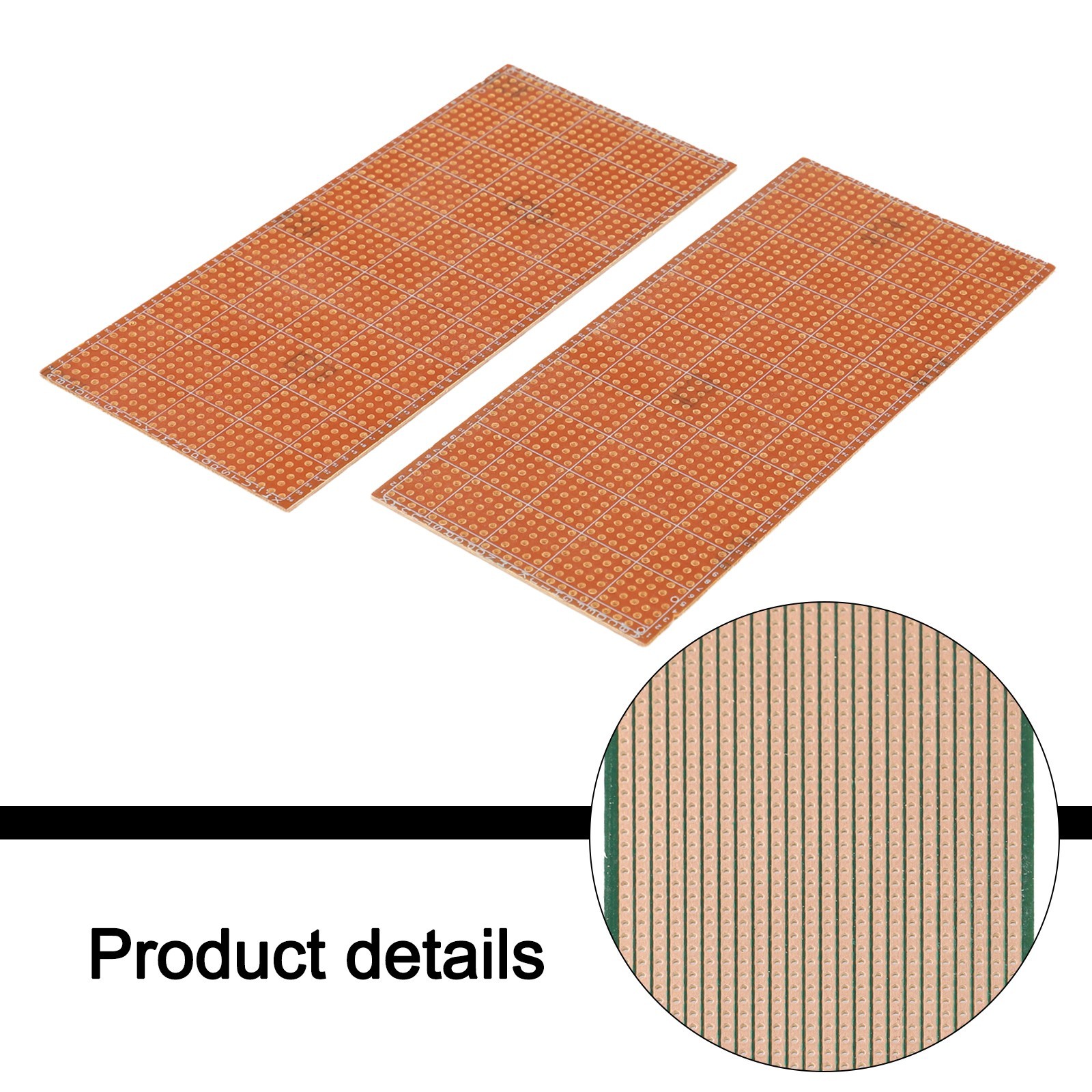 2 X Stripboard Veroboard Single-Sided Copper PCB Circuit Perf Board 6.5*14.5CM