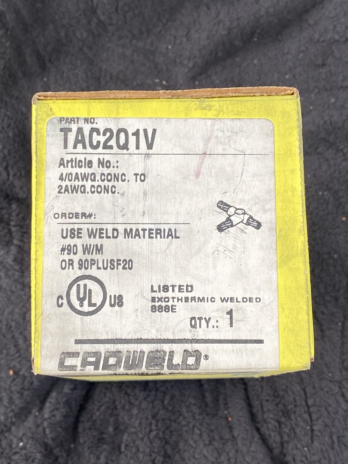 Erico Cadweld TAC2Q1V Graphite Weld Mold Exothermic Cable Connector OEM