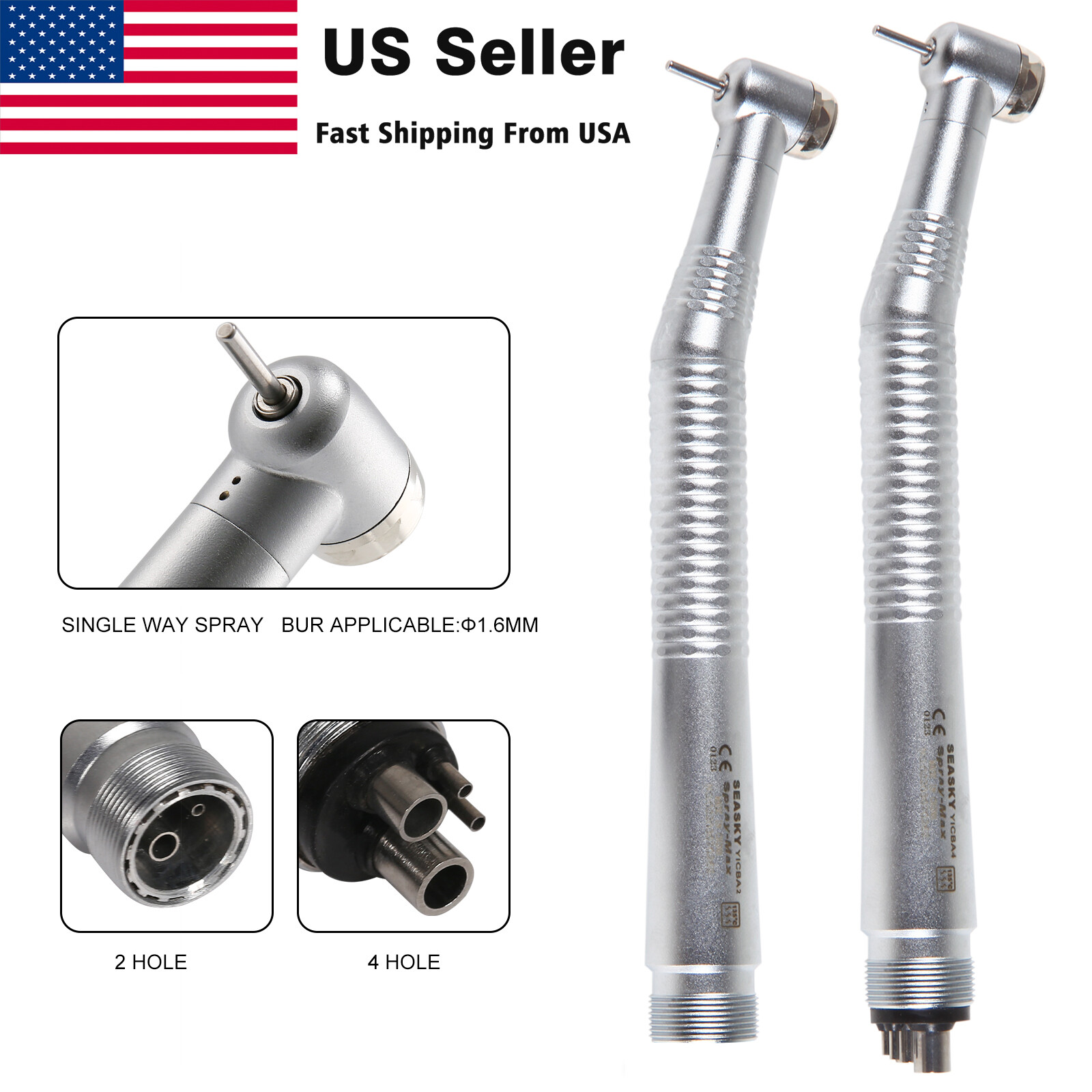 Lot High-Speed Dental Drill Air Turbine Handpiece 2-Hole 4-Hole fit NSK Pana
