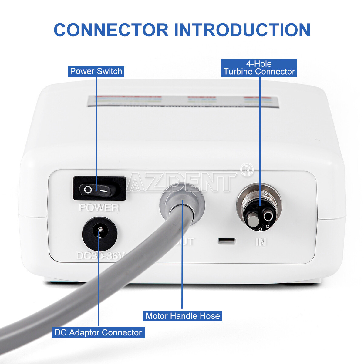 AZDENT Dental Electric Brushless LED Micro Motor/1:5 Increasing Handpiece NEW