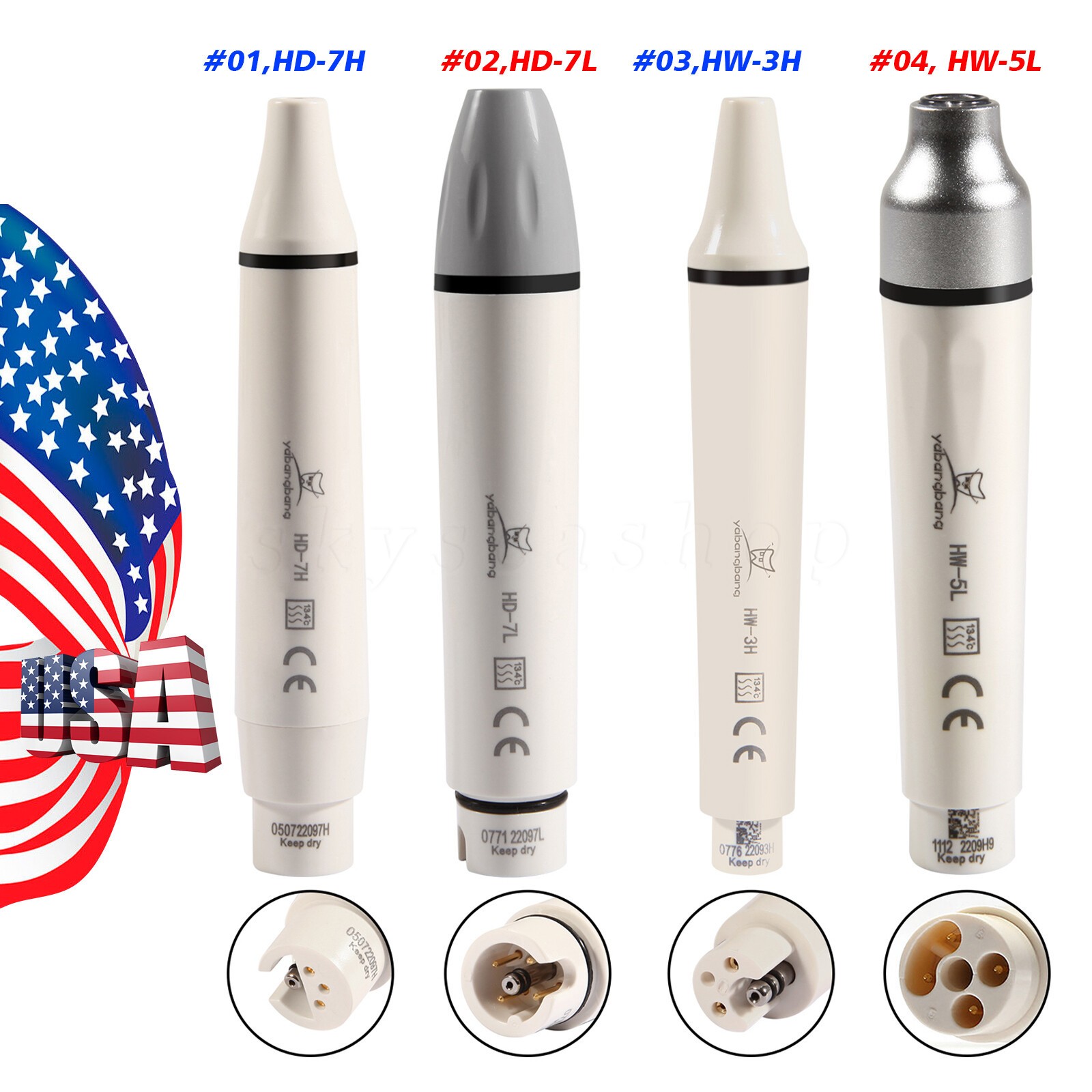 USA Ultrasonic Dental Scaler Handpiece LED Fit EMS/WOODPECKER/DTE/SATELEC Zb