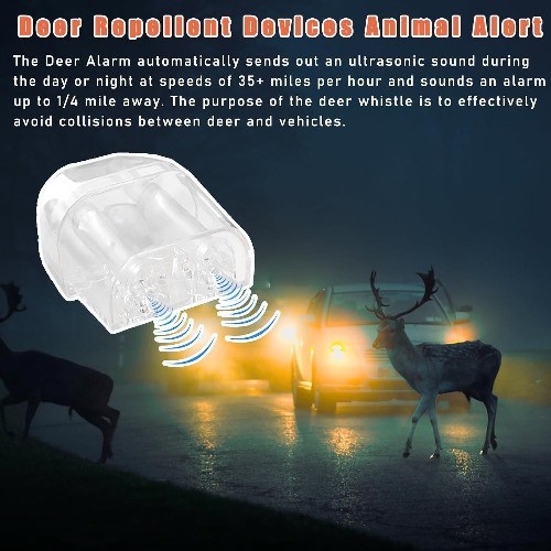 6 PCS White Car Whistles, Universal Animal Warning Devices to Avoid Collisions f