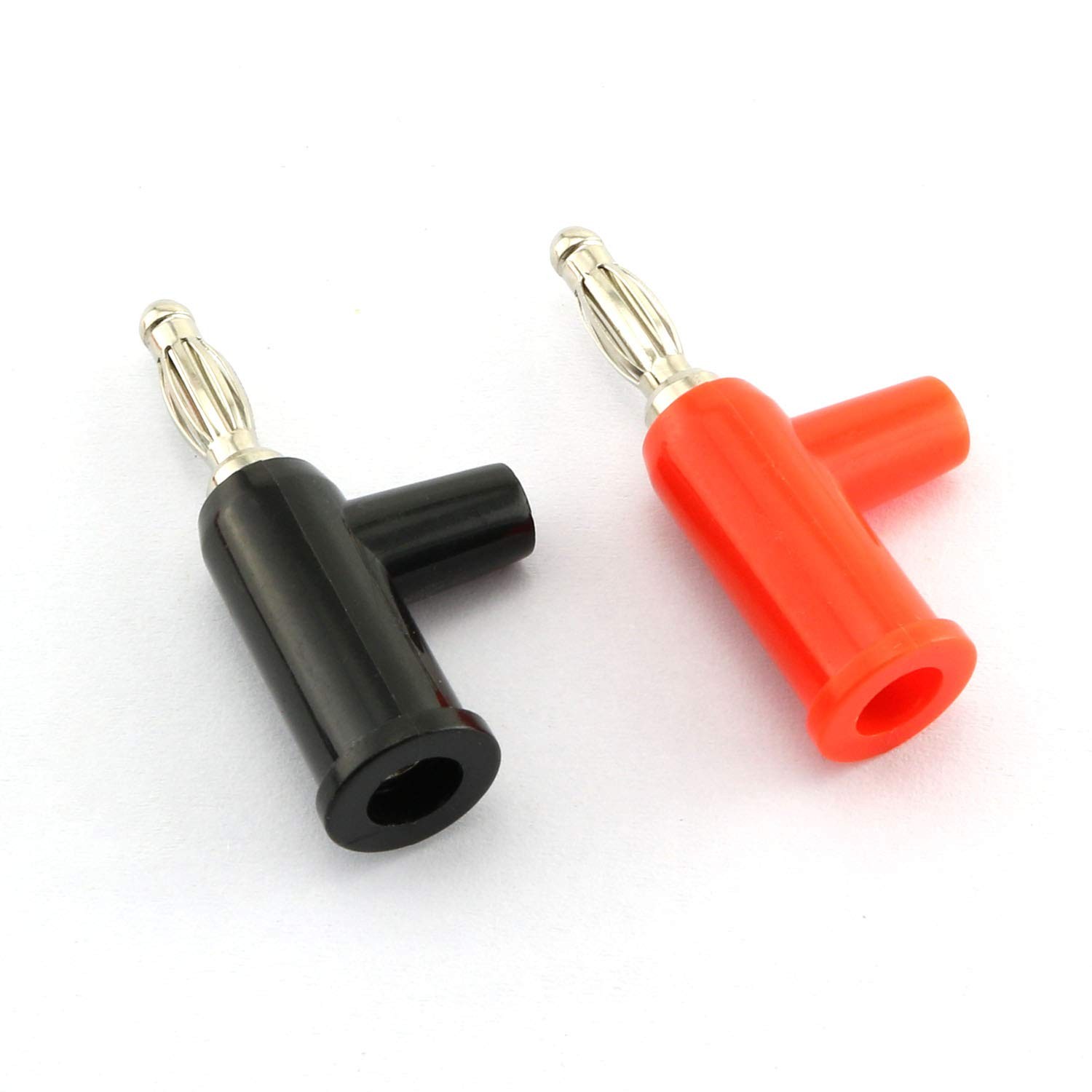 8pcs Stackable Solderless Banana Plugs 4MM (4pcs Red + 4pcs Black)