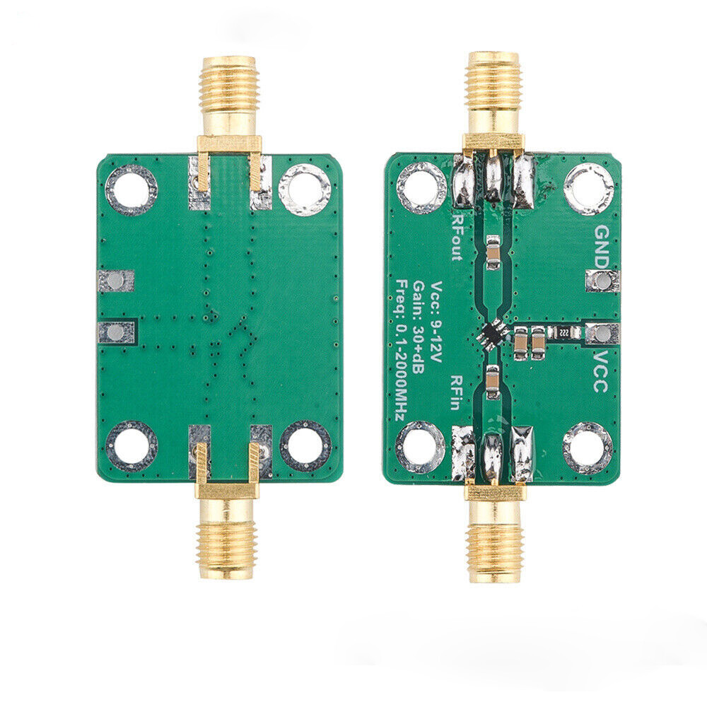 RF Wideband Amplifier 32dB low-noise LNA Broadband Module Receiver 0.1-2000MH​z