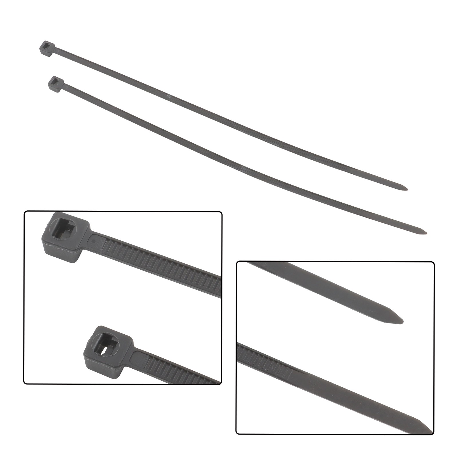 8″ Uv Black Cable Ties 1000pk 40lb Self-Locking Zip Ties 0.14″ Wide Plastic