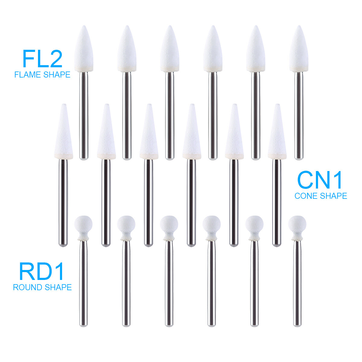 Dental Round White Stone Bur Polishing FG Burs /Dental LED High Speed Handpiece