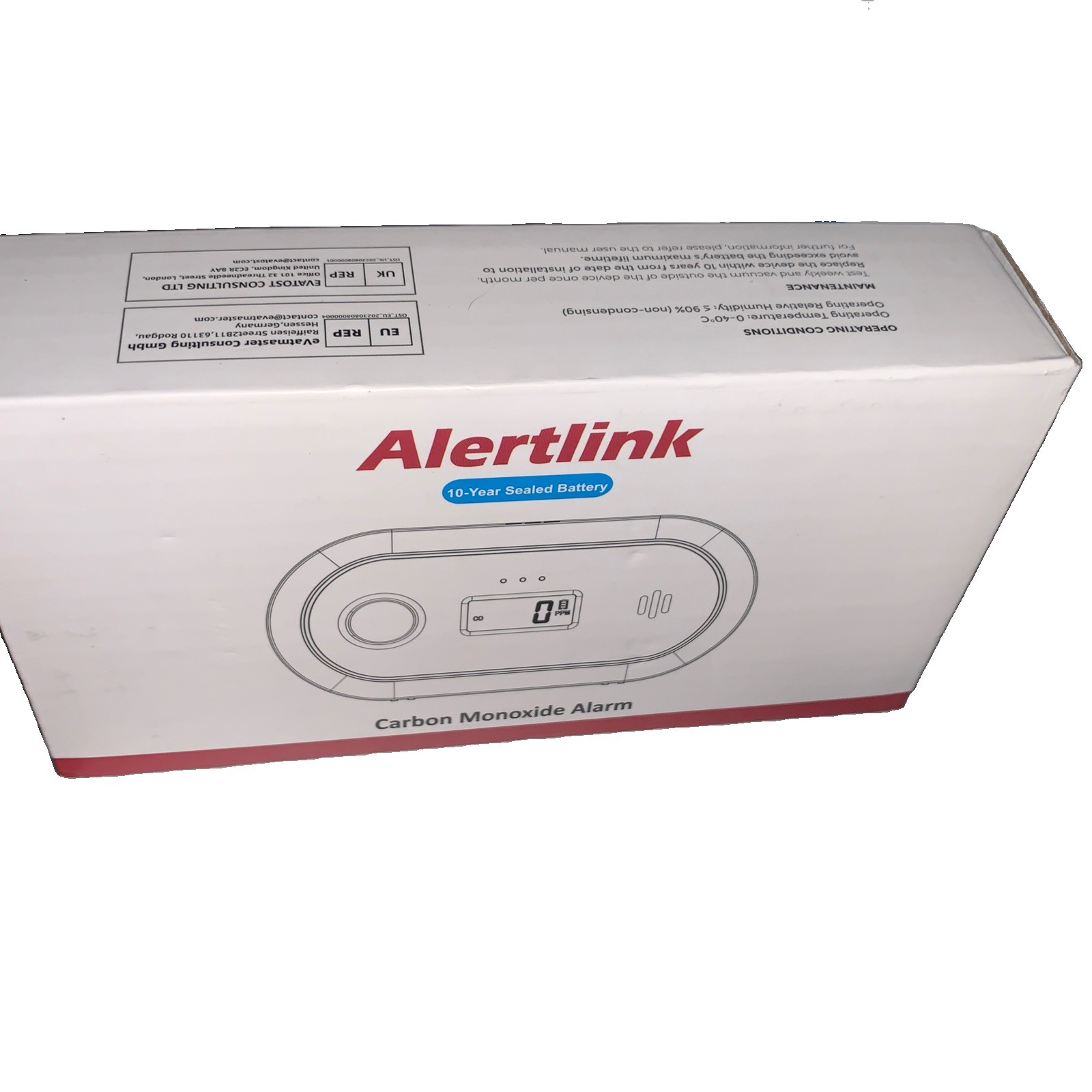 Alertlink Carbon Monoxide Detector Alarm, Portable Rv Hotel Car