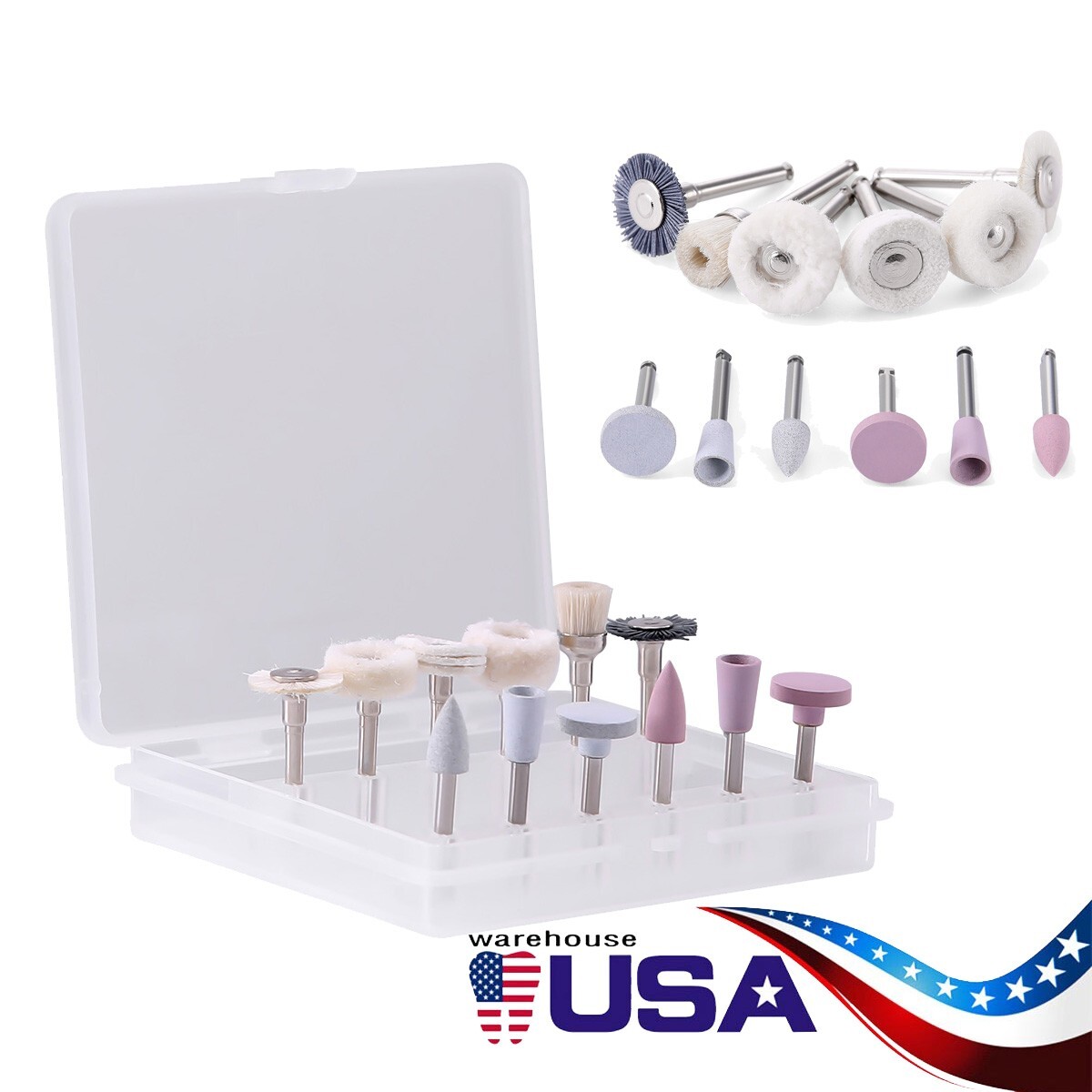 12Pcs Dental Composite Pulido Cepillos Disco Kit RA Silicona Pulidores AZDENT