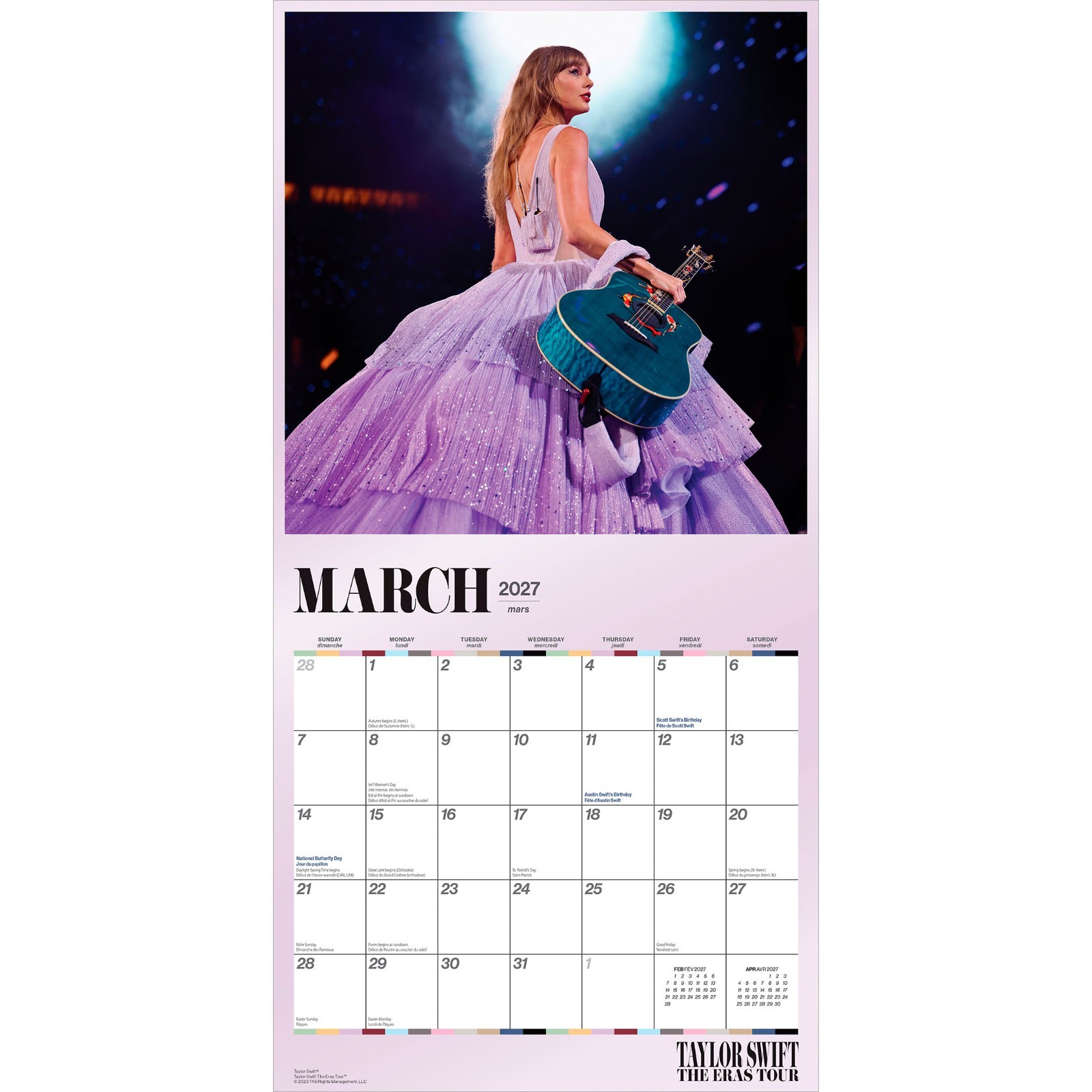 Taylor Swift OFFICIAL | 2027 12×24″ (Hanging) Monthly Square Wall Calendar