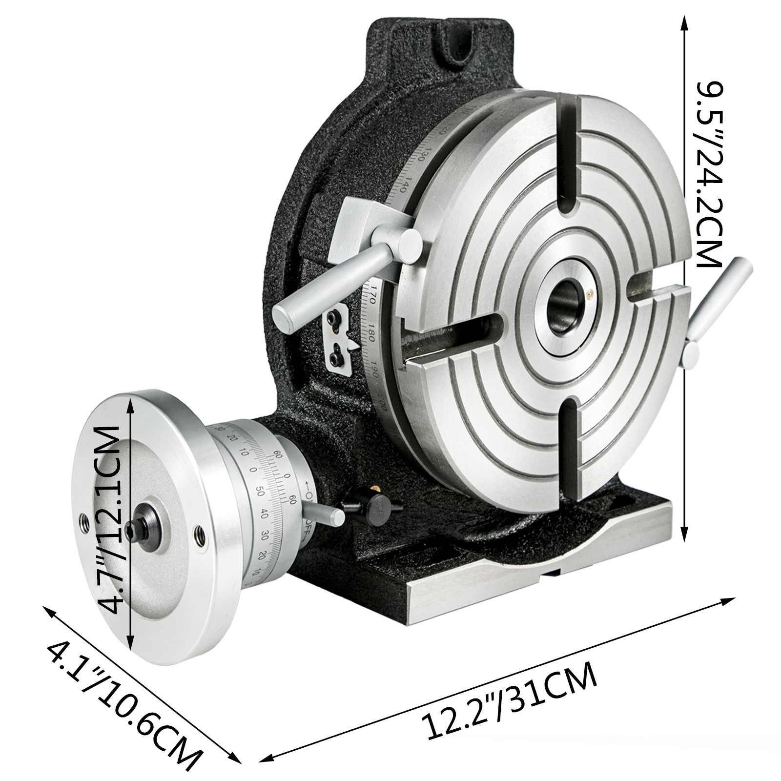 VEVOR HV8 Rotary Table – Horizontal/Vertical, 3MT for Milling & Drilling