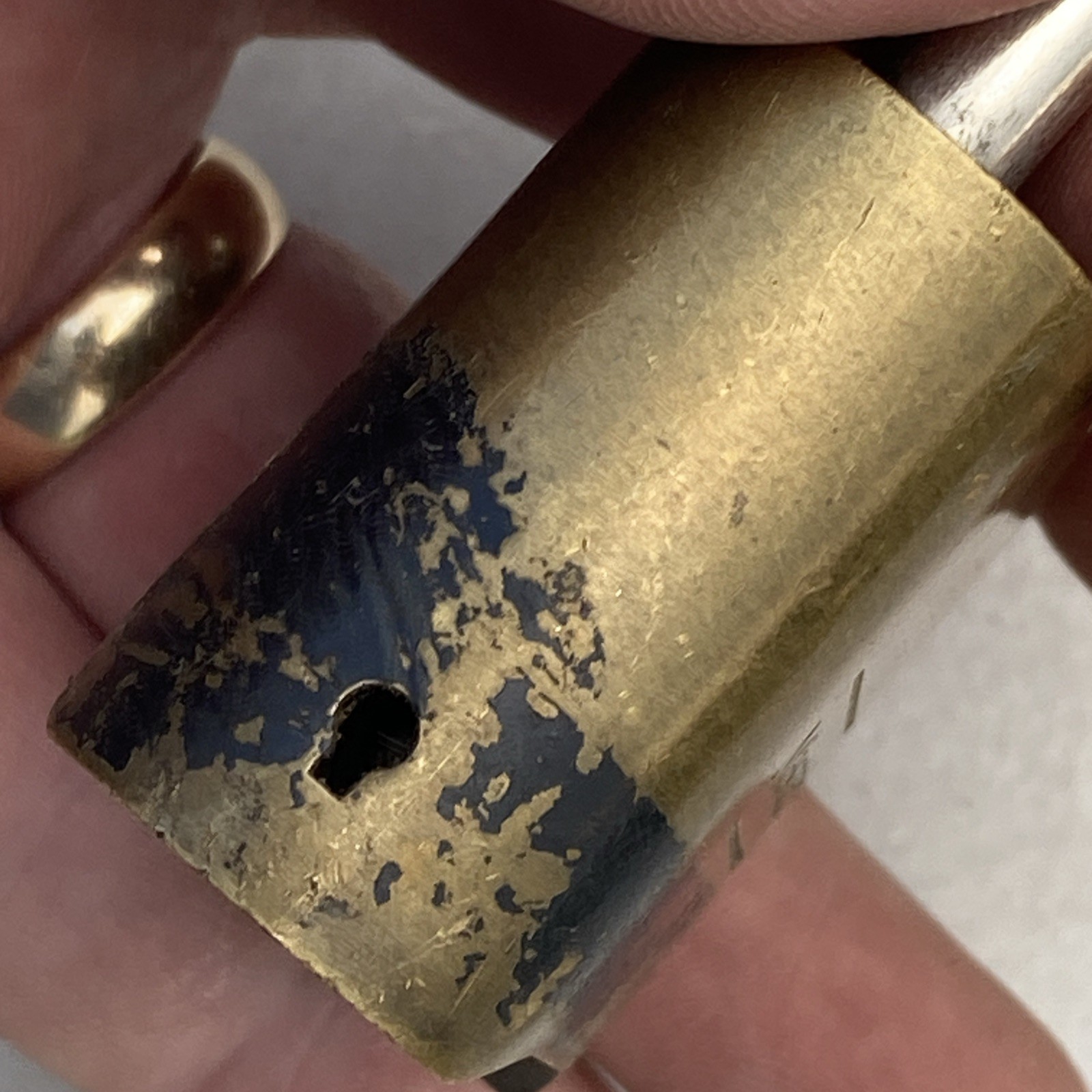 Vtg Master Case Hard Solid Brass 175 4 digit Combination Padlock Unknown Code