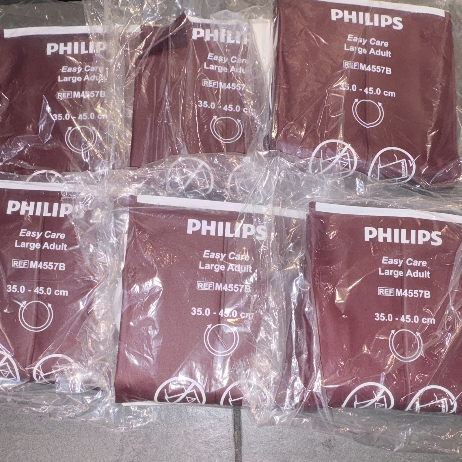 Philips Easy Care Large Adult Blood Pressure Cuff 35-45 cm M4557B LOT OF 6