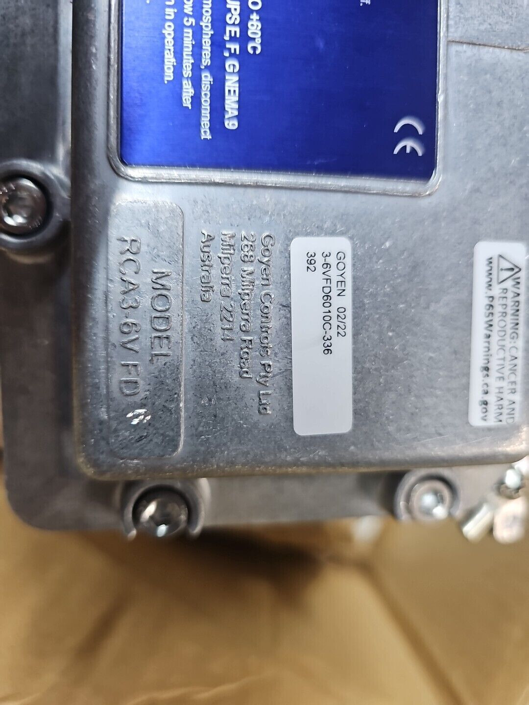 GOYEN RCA3-6V 3-6VFD6010C-336 24V NSNP New ADALET XJHAH N4 ENCLOSURE