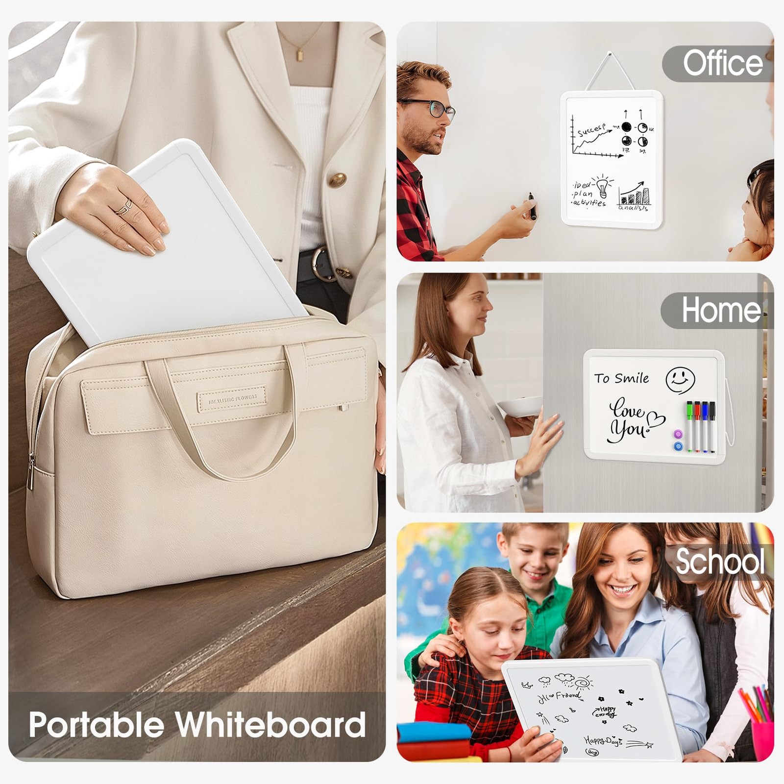 MaxGear Small Dry Erase Board 8.5×11 Inches, Double Sided 8.5″ x 11″, White