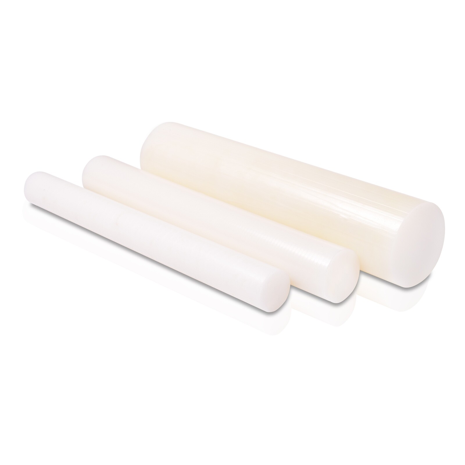 Nylon 6/6 – Polyamide Extruded Plastic Rod 1″ OD x 12″ Length White