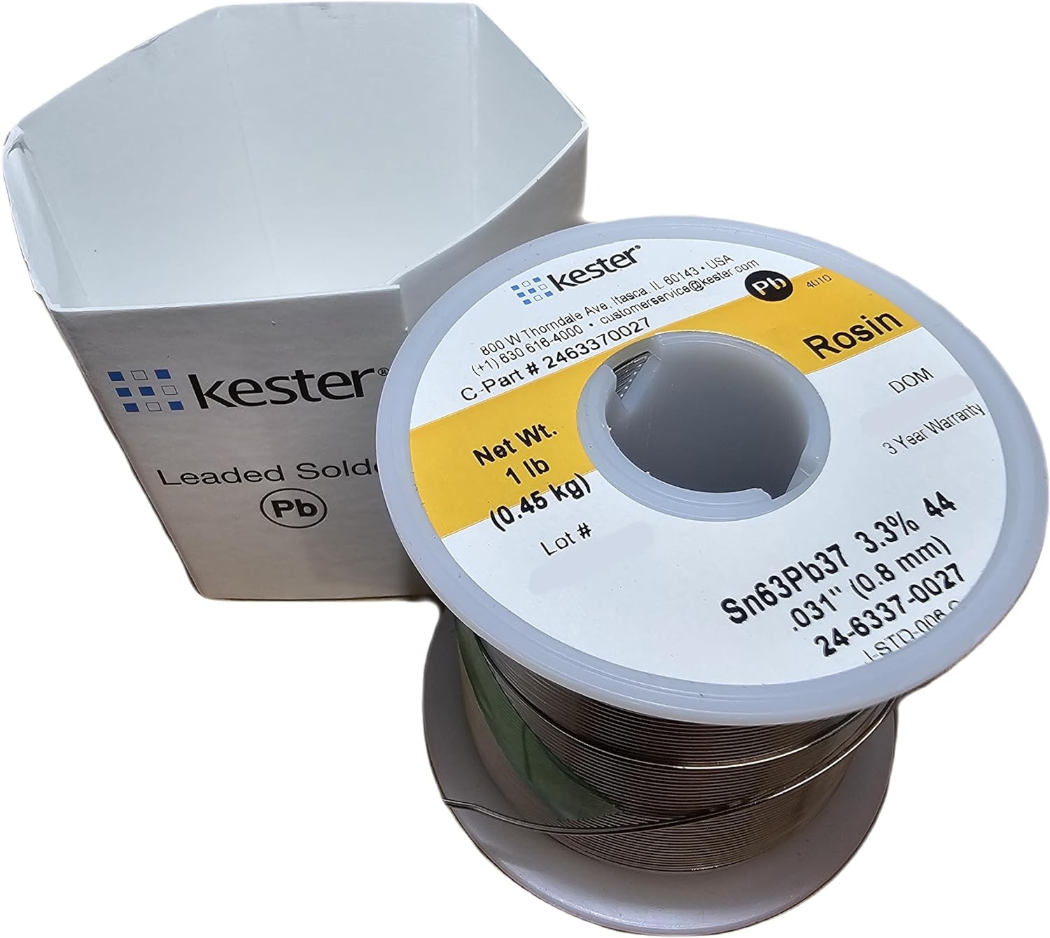SOLDER 24-6337-0027 Solder Wire 63/37 SN/PB 183�C 1LB 1 1