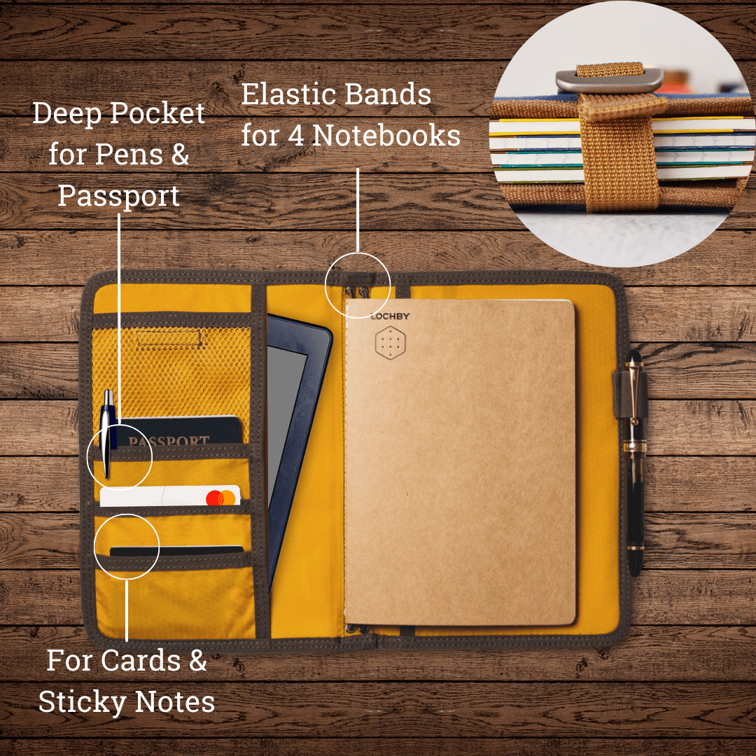Lochby Field Journal Brown A5 Planner Cover | Water Resistant Waxed Canvas | New