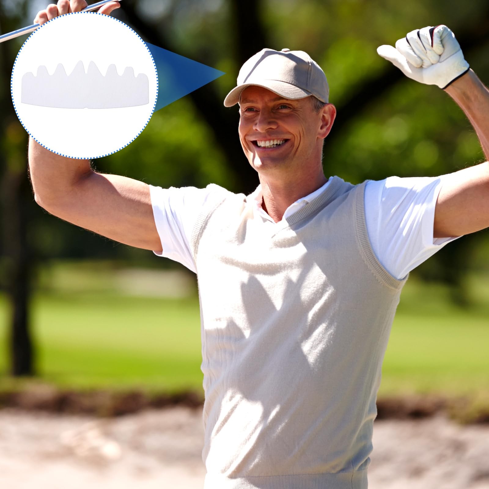 YUXIANLB 6 Pcs White Baseball Caps Inserts Shapers, Flexible Washable Reusabl…
