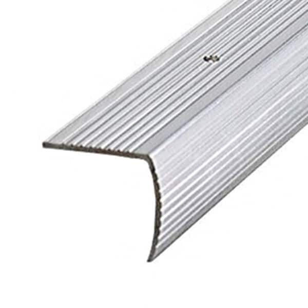 Stair Edging Aluminum Silver, 36 In W X 1/16 In Thick, 2Rrw3