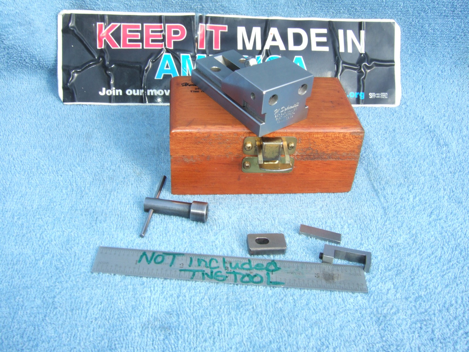 HERMANN SCHMIDT USED 2b GRIND VISE V0-1-1/2a TOOLMAKER MACHINIST CASEw/WRENCH