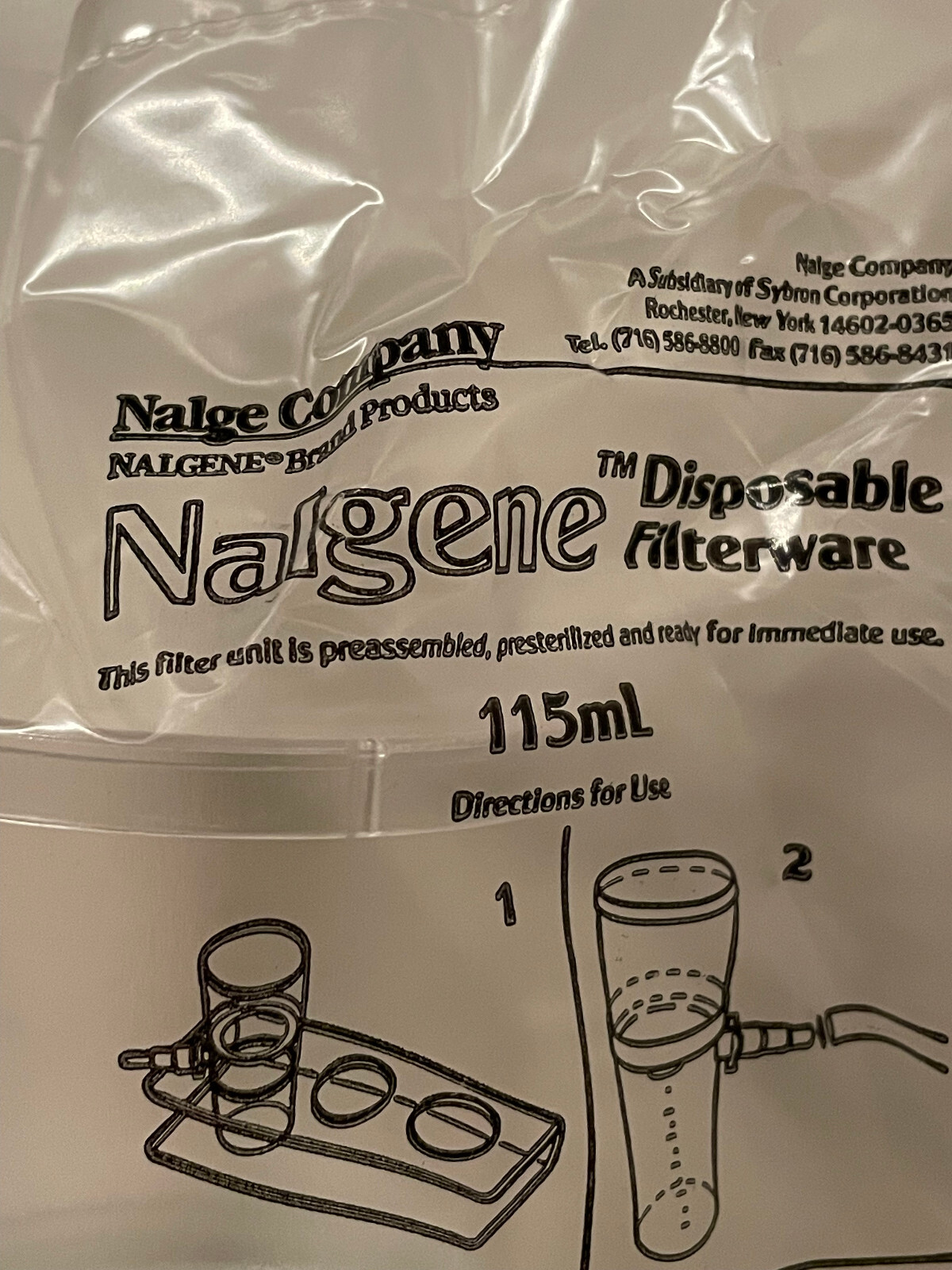 VACUUM FILTERS – Nalgene 245-0045 Rapid Flow 0.45μm 115mL – 12 PC