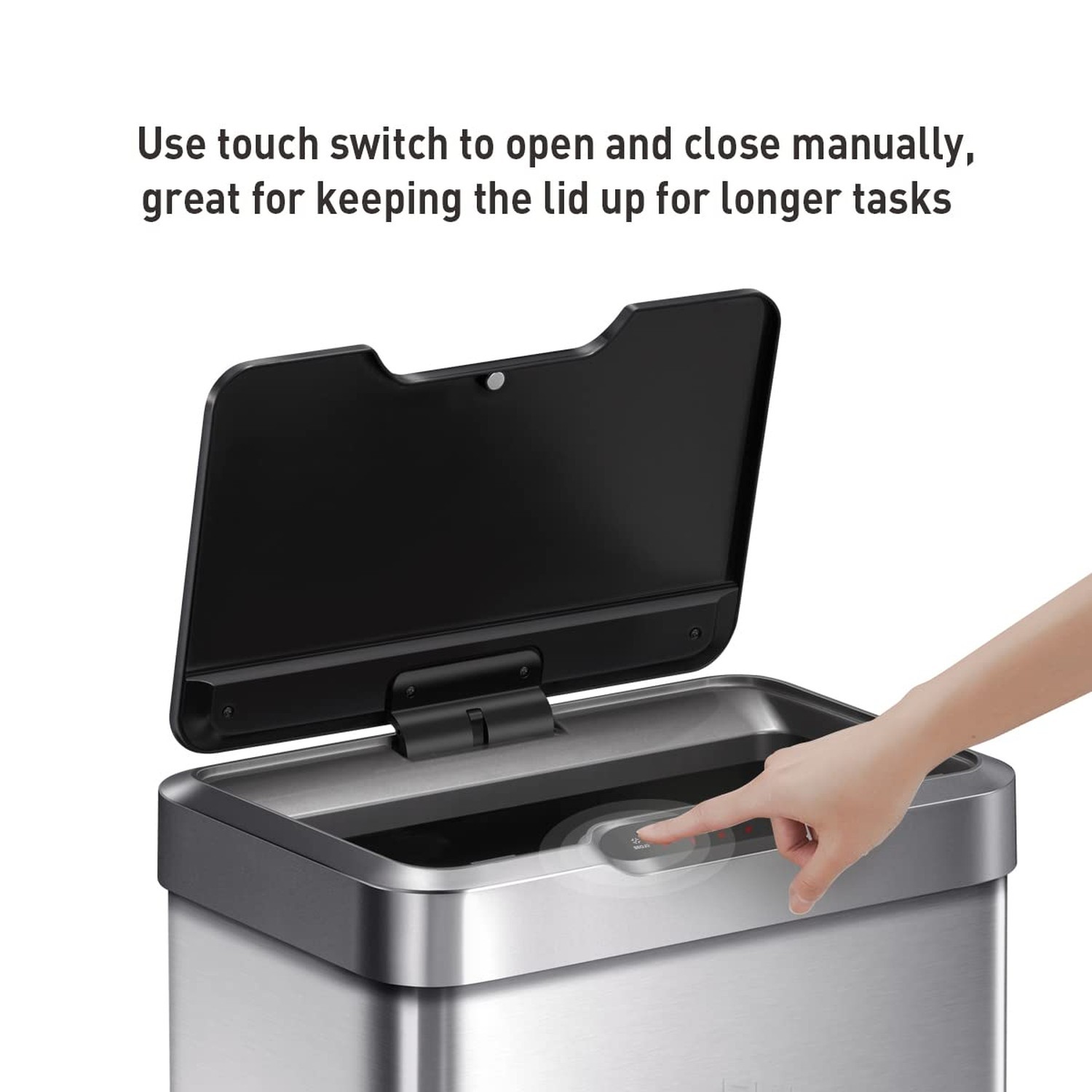 EKO Mirage-T 50 Liter / 13.2 Gallon Touchless Rectangular Motion Sensor Trash…
