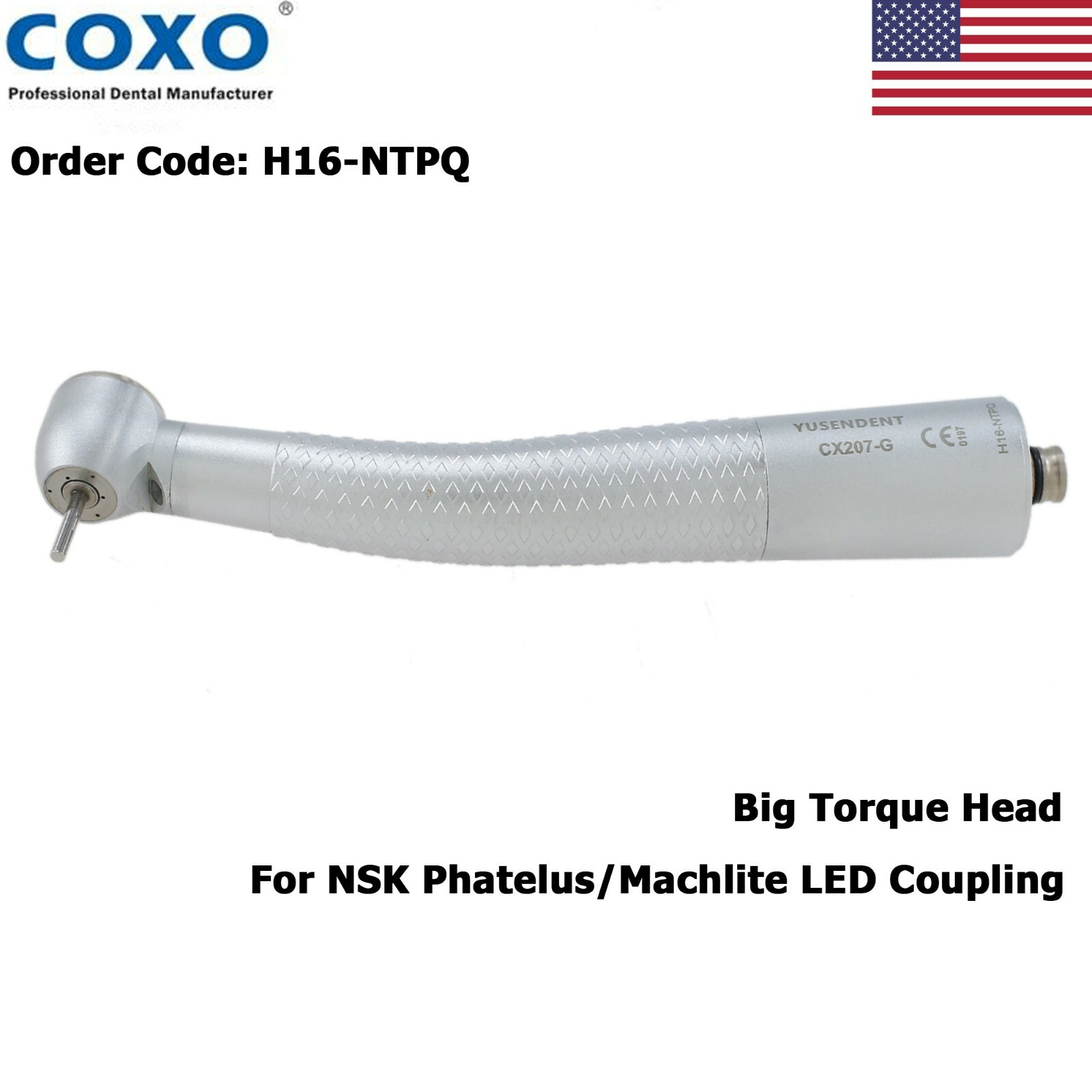COXO Dental Fiber Optic High Speed Turbine Handpiece For KaVo NSK Coupling