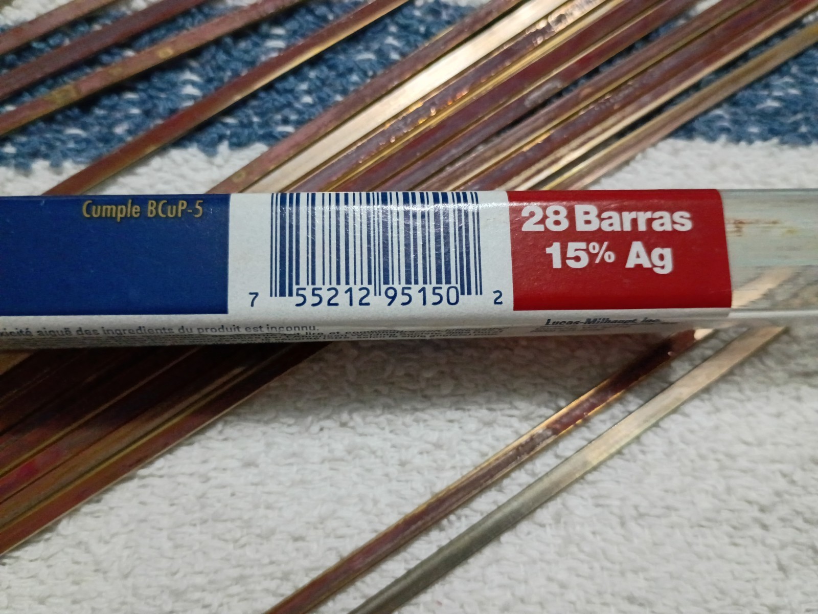95150 Lucas Milhaupt Sil Fos Silvaloy 15% Silver Solder 28 Rods 1 pound solder