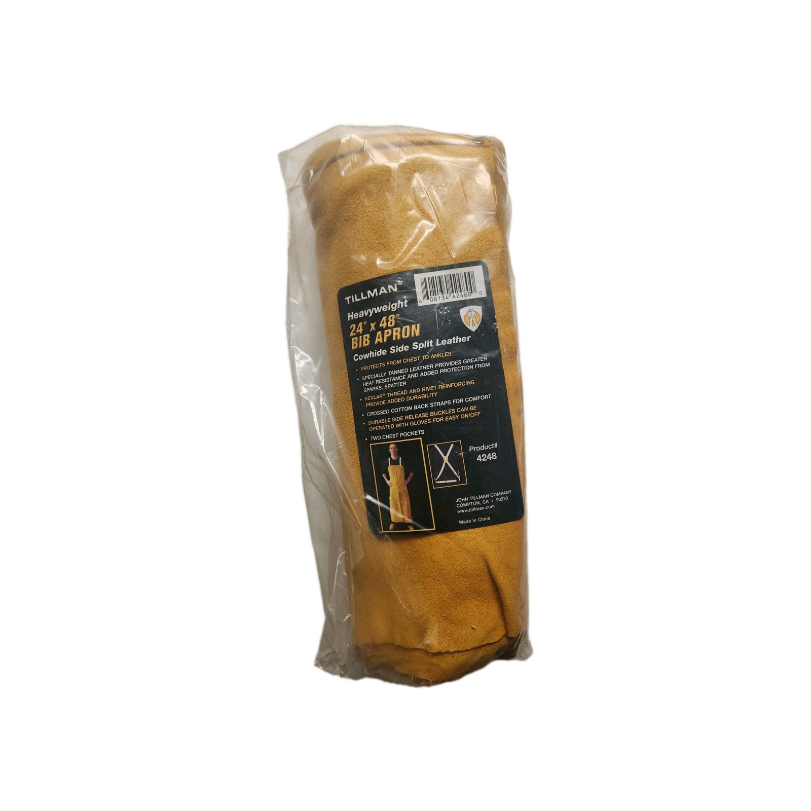 NEW IN PACK – Tillman 4248 Heavyweight Cowhide Leather Bib Apron 24″ X 48″