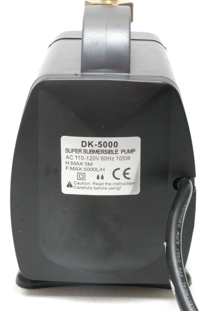 DK-5000 Super Submersible 20 GPM (5000L/H) Pump, 110V 60Hz 105W