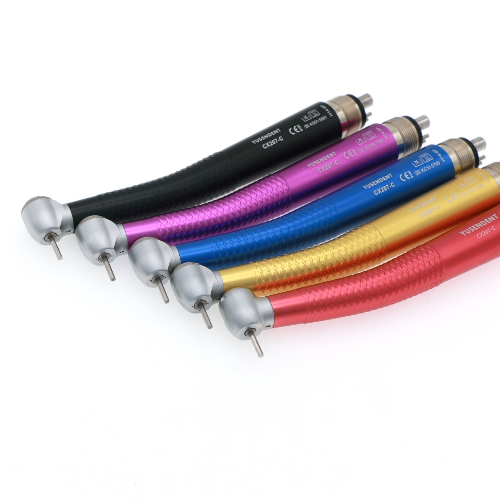 US COXO Dental Colorful High Speed Handpiece Push Button Air Turbine 4 Holes